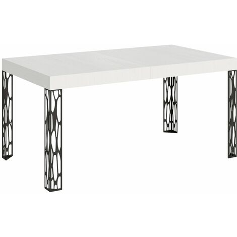 Tavolo Allungabile 160-264x90x77 cm Ghibli Allungabile piano Bianco Frassino