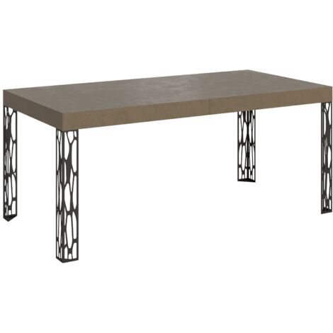 Tavolo Allungabile 160-264x90x77 cm Ghibli Tortora Telaio Antracite