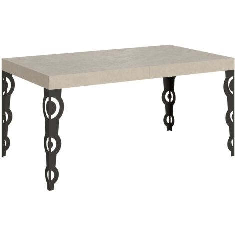 Tavolo Allungabile 160-264x90x77 cm Karamay Cashmere Telaio Antracite