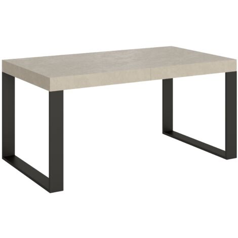 Tavolo Allungabile 160-264x90x77 cm Tecno Premium Cashmere Telaio Antracite