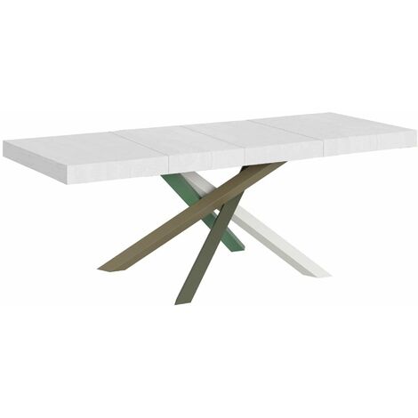 Tavolo Allungabile 160/264x90x77 cm Volantis Premium Bianco Frassino