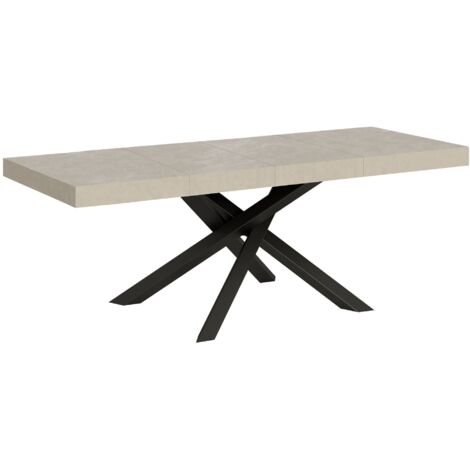 Tavolo Allungabile 160-264x90x77 cm Volantis Premium Cashmere Telaio Antracite