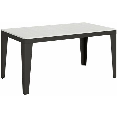 Tavolo Allungabile 160-264x90x80 cm Flame Evolution Bianco Frassino