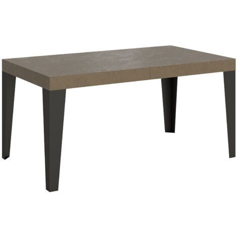Tavolo allungabile 160/420x90 cm Flame Premium tortora gambe antracite