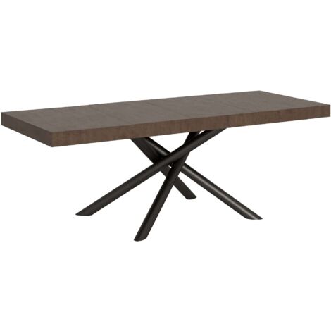 Tavolo Allungabile 160-420x90x77 cm Famas Premium Noce Telaio Antracite