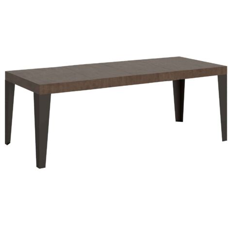 Tavolo Allungabile 160-420x90x77 cm Flame Premium Noce Telaio Antracite