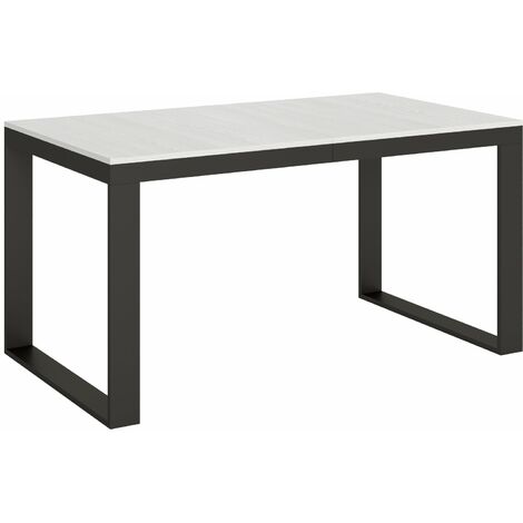 Tavolo Allungabile 160-420x90x77 cm Tecno Evolution Bianco Frassino