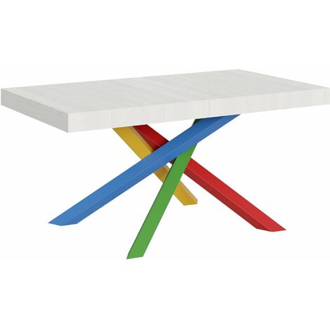 Tavolo Allungabile 160-420x90x77 cm Volantis Bianco Frassino