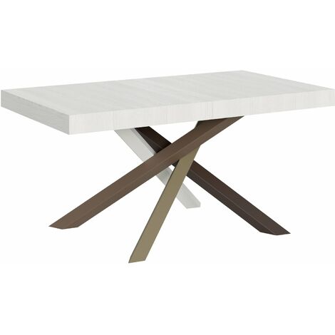 Tavolo Allungabile 160-420x90x77 cm Volantis Bianco Frassino