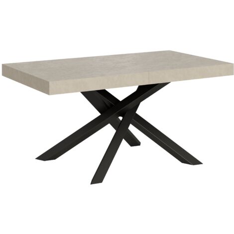 Tavolo Allungabile 160-420x90x77 cm Volantis Cashmere Telaio Antracite