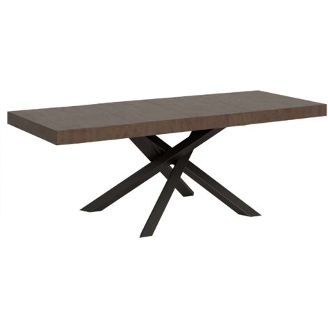Tavolo Allungabile 160-420x90x77 cm Volantis Premium Noce Telaio Antracite