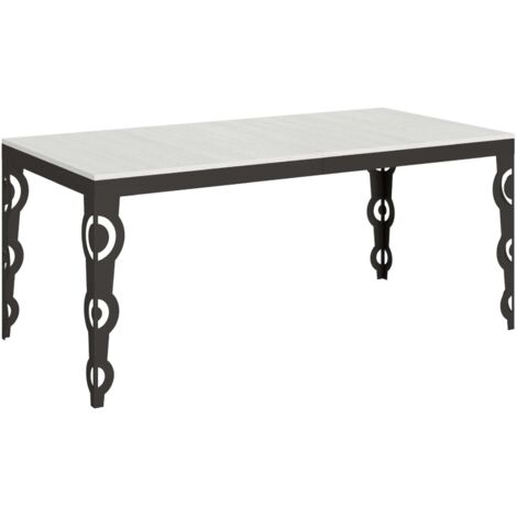 Tavolo allungabile 180/284x90 cm Karamay Evolution noce telaio e gambe antracite