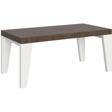 Tavolo Allungabile 180/284x90x77 cm Naxy Mix piano Noce gambe Bianco Frassino