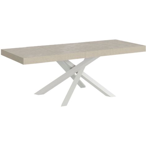 Tavolo Allungabile 180-284x90x77 cm Volantis Premium Cashmere Telaio Bianco
