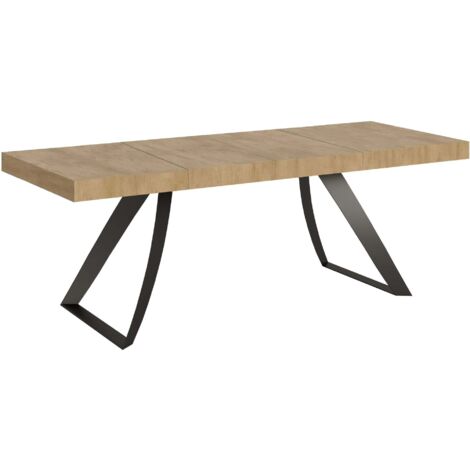 Tavolo Allungabile 180-440x90x77 cm Proxy Premium Quercia Natura Telaio Antracite