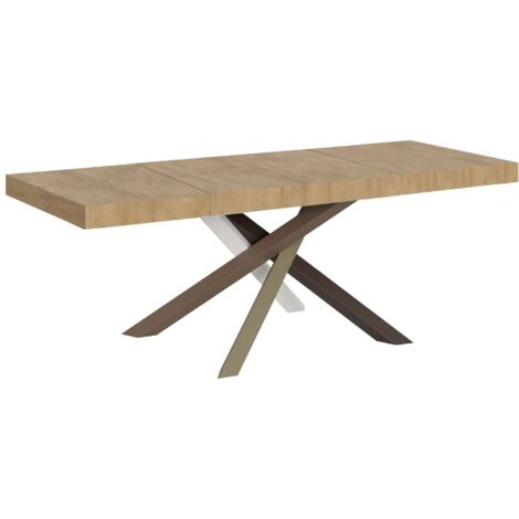 Tavolo Allungabile 180-440x90x77 cm Volantis Premium Quercia Natura Telaio 4C