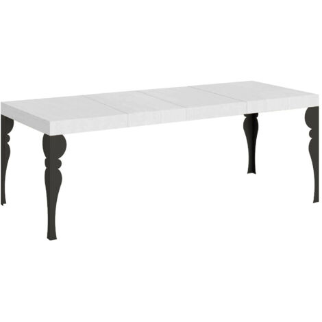 Tavolo allungabile 200/304x90 cm Paxon Premium bianco frassino gambe antracite