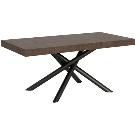 Tavolo Allungabile 200-304x90x77 cm Famas Noce Telaio Antracite