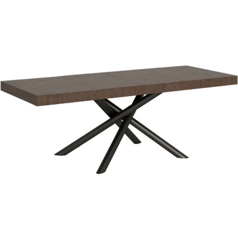 Tavolo Allungabile 200-304x90x77 cm Famas Premium Noce Telaio Antracite