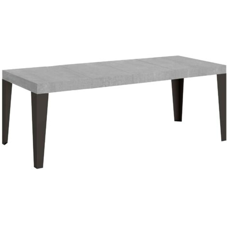 Tavolo Allungabile 200-304x90x77 cm Flame Premium Cemento Telaio Antracite