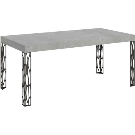 Tavolo Allungabile 200-304x90x77 cm Ghibli Cemento Telaio Antracite