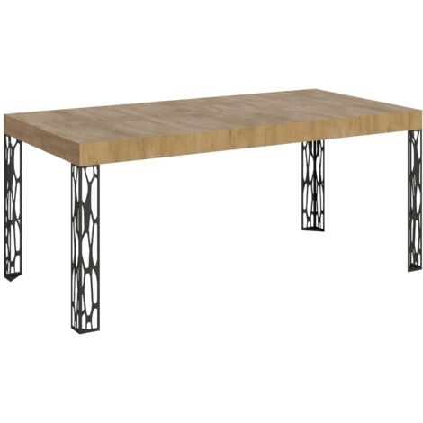 Tavolo Allungabile 200-304x90x77 cm Ghibli Quercia Natura Telaio Antracite