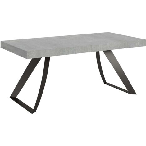 Tavolo Allungabile 200-304x90x77 cm Proxy Cemento Telaio Antracite