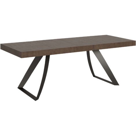 Tavolo Allungabile 200-304x90x77 cm Proxy Premium Noce Telaio Antracite
