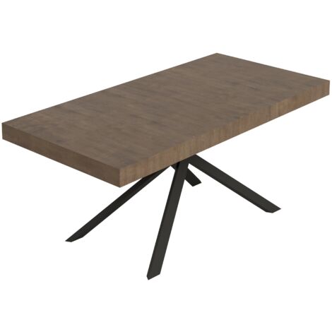 Tavolo Allungabile 200-460x90x77 cm Niket Noce Gambe Antracite
