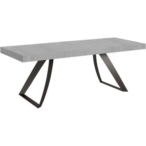 Tavolo Allungabile 200-460x90x77 cm Proxy Premium Cemento Telaio Antracite
