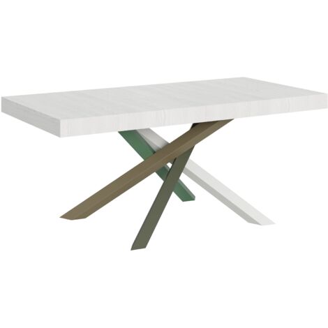 Tavolo Allungabile 200-460x90x77 cm Volantis Bianco Frassino Telaio 4A