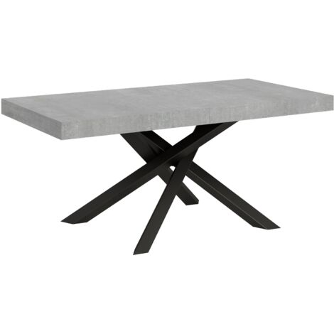 Tavolo Allungabile 200-460x90x77 cm Volantis Cemento Telaio Antracite
