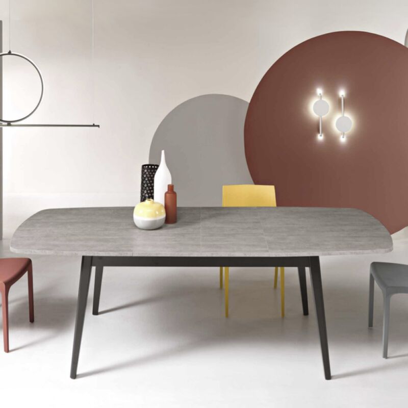 Tavolo allungabile 240 cm con base metallo e piano...