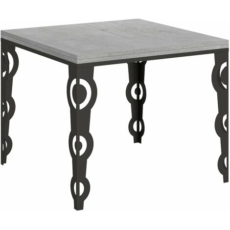 Tavolo Allungabile 90-180x90x80/78 cm Karamay Libra Cemento