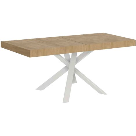 Tavolo Allungabile 90/194x90x77 cm Clerk Premium Quercia Natura