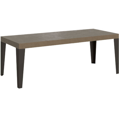 Tavolo allungabile 90/246x90 cm Flame Premium tortora gambe antracite