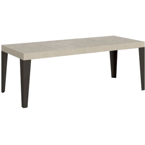 Tavolo Allungabile 90-246x90x77 cm Flame Premium Cashmere Telaio Antracite