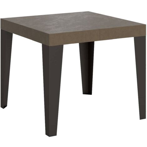 Tavolo Allungabile 90-246x90x77 cm Flame Tortora Telaio Antracite