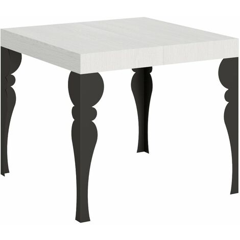 Tavolo Allungabile 90-246x90x77 cm Paxon Bianco Frassino