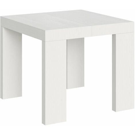 Tavolo Allungabile 90-246x90x77 cm Roxell bianco frassino
