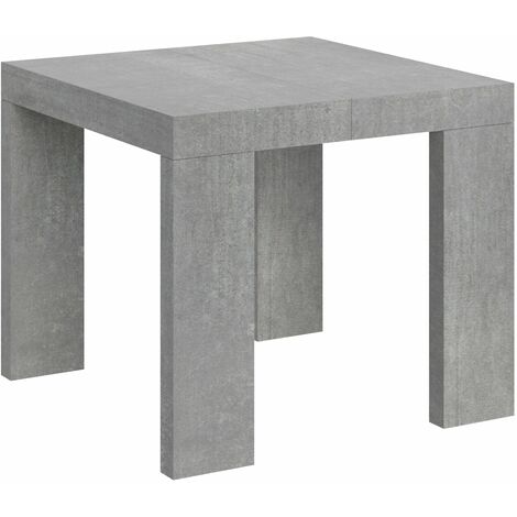 Tavolo quadrato (60x60 cm) inclinabile in cemento grigio chiaro