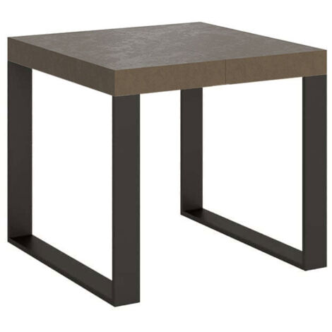Tavolo Allungabile 90-246x90x77 cm Tecno Tortora Telaio Antracite