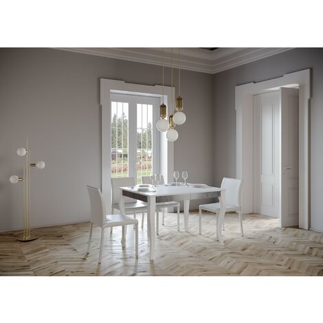 Tavolo da pranzo allungabile 135/270x90 cm in alluminio marrone