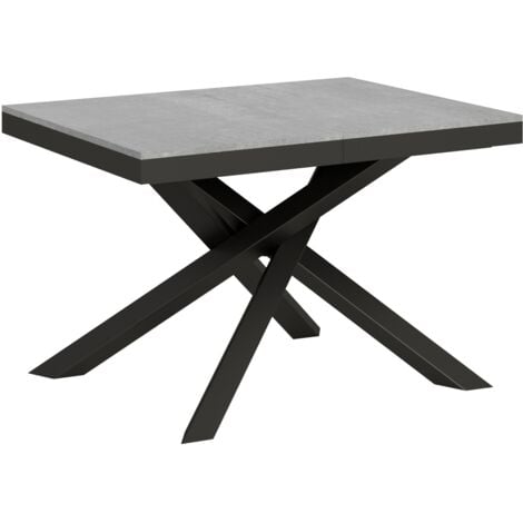 Tavolo allungabile 90x120/224 cm Volantis Evolution Cemento telaio Antracite
