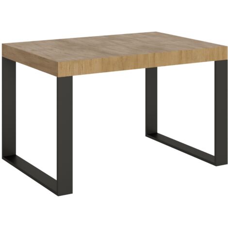 Tavolo allungabile 90x140/244 cm Tecno Quercia Natura telaio Antracite
