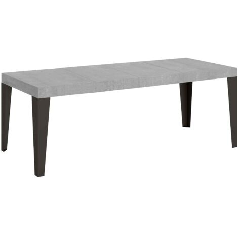 Tavolo allungabile 90x160/264 cm Flame Premium Cemento telaio Antracite