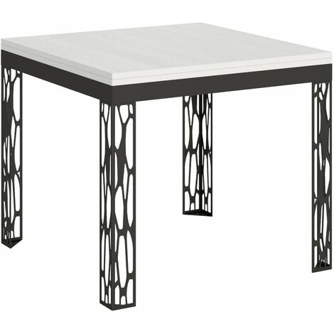 Tavolo Allungabile 90x90-180x78-80 cm Ghibli Libra Bianco Frassino