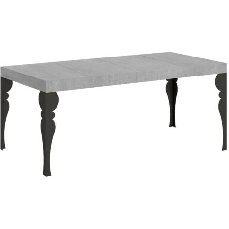 Tavolo allungabile 90x90/246 cm Paxon Premium Cemento telaio Antracite
