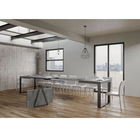 Tavolo allungabile a 420 cm TECNO 90X160 Cemento