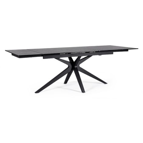 Tavolo allungabile "Aira" in vetro e mdf 160-240x90